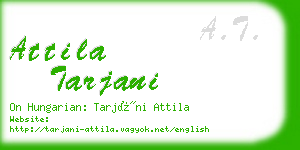 attila tarjani business card